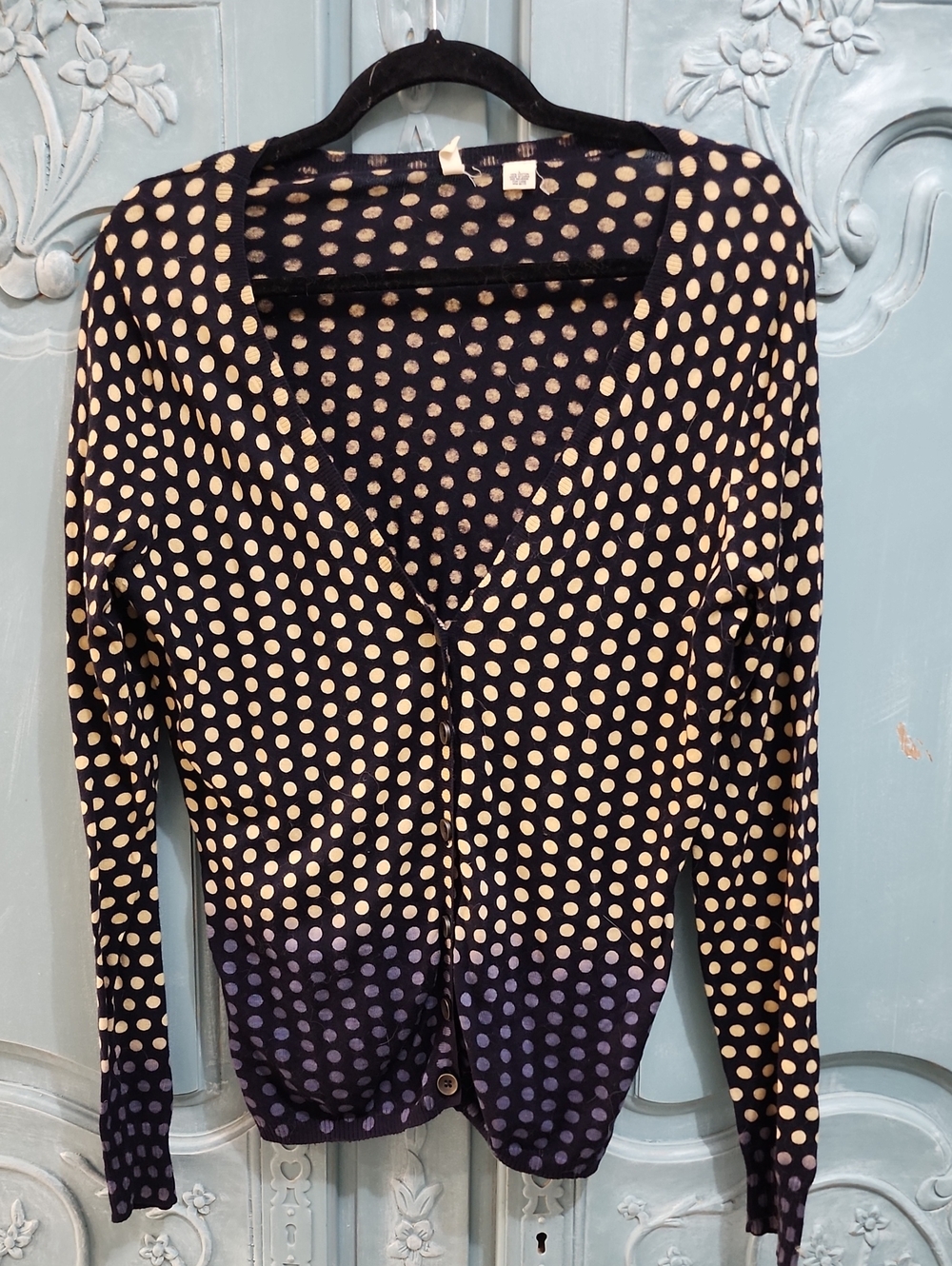 Moth Anthropologie Polka Dot Cardigan